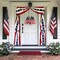 Large Patriotic American Flag Bunting (1-Pack) - Red, White, and Blue Pleated Fan Banner with Stars and Stripes - Heavy-Duty Half-Moon Decoration for 4th of July, Memorial Day, and Front Porch Fences